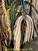 LOT OF NYLON & GRASS ROPES--RACK NOT INCLUDED