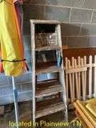 QTY (2) 5' WOODEN STEP LADDERS