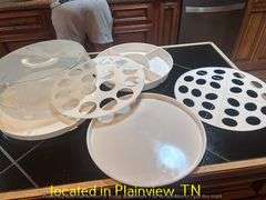 GARLIC DIPPING SET/2GLASS STORAGE COVERED CASSEROLE DISHES/STRAW & PASTA CONTAINERS