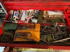 SNAP ON DOUBLE STACK TOOLBOX WITH MISC TOOLS