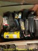 QTY (7) BOXES OF MISC ELECTRICAL WIRES & FITTINGS/PLUMBING-CABINET NOT INCLUDED