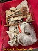 QTY (7) BOXES OF MISC ELECTRICAL WIRES & FITTINGS/PLUMBING-CABINET NOT INCLUDED