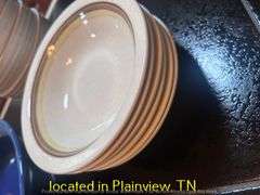 ASST BOWLS AND REMEKINS AND (8) CLEAR BASKET WEAVE TEA GLASSES