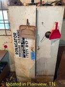 WHITE METAL CABINET WITH CONTENTS OF MISC CB RADIOS & ANTENNA