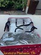 ZIPPERED INSULATED CASSEROLE CARRIER WITH ACCESSORIES-APPEARS UNUSED