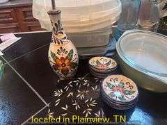 GARLIC DIPPING SET/2GLASS STORAGE COVERED CASSEROLE DISHES/STRAW & PASTA CONTAINERS