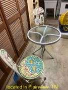 24" OUTDOOR BISTRO TABLE WITH 2 CHAIRS