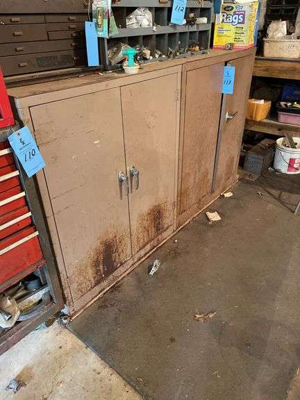 QTY (2) MEATL TOOL CABINETS WITH CONTENTS36"X42"X18"