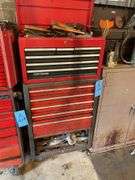 CRAFTSMAN DOUBLE STACK TOOLBOX WITH MISC FASTENERS