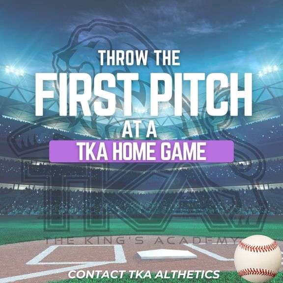 CEREMONIAL FIRST PITCH AT TKA HS BASEBALL GAME