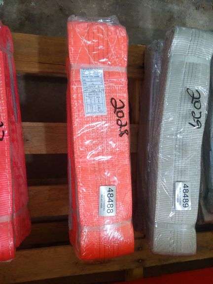 QTY (2) UNUSED 5" WEBBING SLINGS