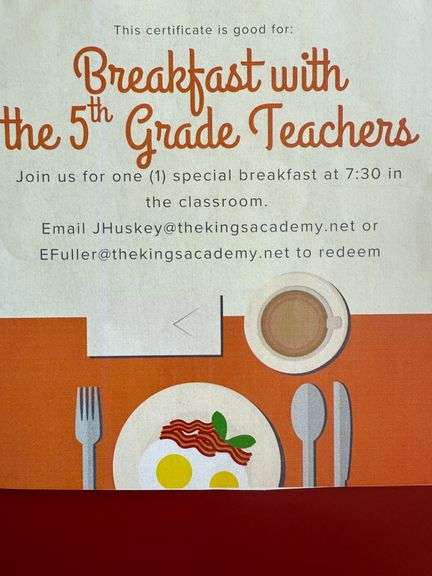 BREAKFAST IN THE CLASSROOM WITH MRS FULLER & MRS HUSKEY