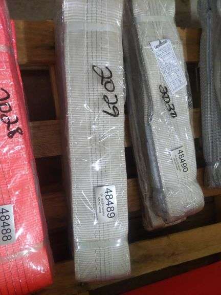 QTY (2) UNUSED 4" WEBBING SLINGS