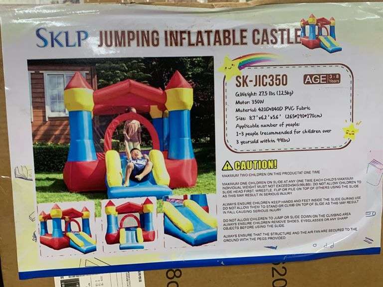 UNUSED 39X39X48cm INFLATABLE CASTLE