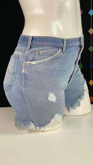 Vintage unisex (originally men's) Lee denim cut-off shorts
