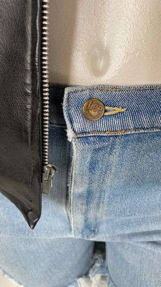 Vintage unisex (originally men's) Lee denim cut-off shorts