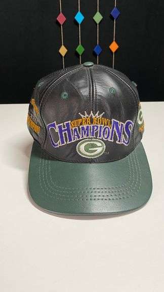 Vintage leather Packers Super Bowl hat