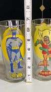 Three vintage 1976 Batman & Robin glasses