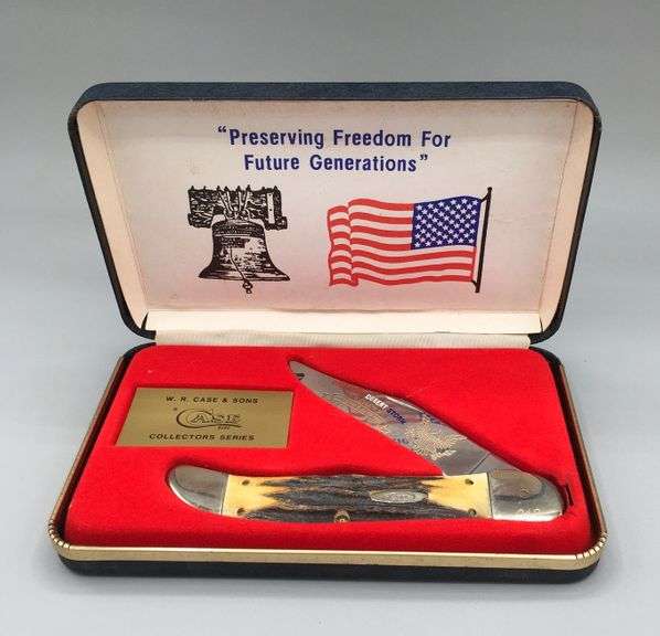 Vintage Case Folding Knife Honors  Brave Americans Of Desert Storm