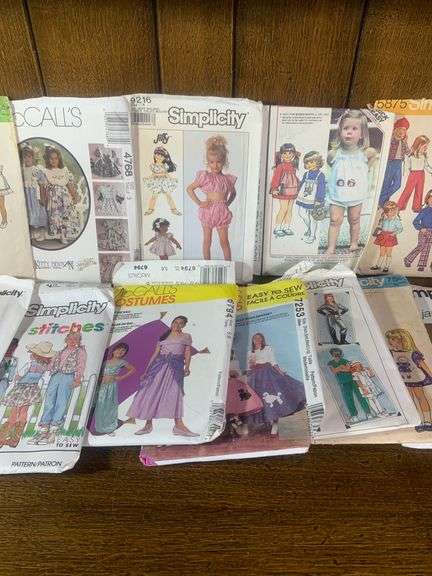 Vintage Sewing Patterns Clothes & Costumes Lot B