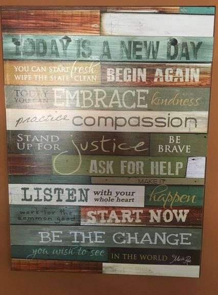 Encouraging Words Art Board Looks Great on any Wall 2ft’H x 18”
