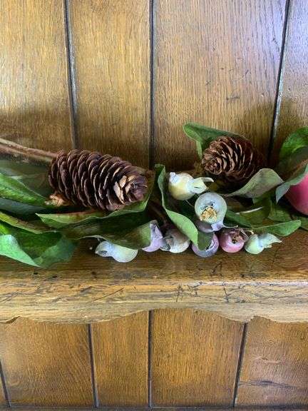 2ft’H x 18” Still life of fruit on Camvas & Two Artifical Fruit Branches