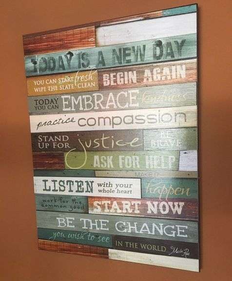 Encouraging Words Art Board Looks Great on any Wall 2ft’H x 18”