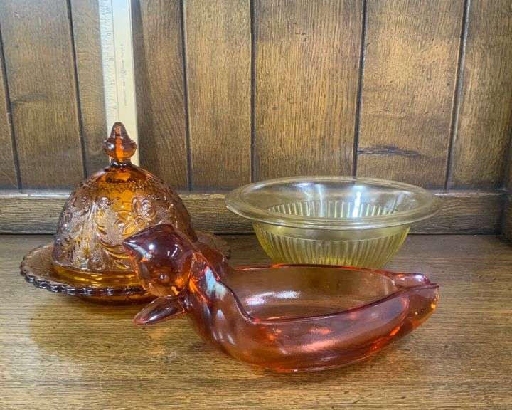 Amber Tiara Glass Lot