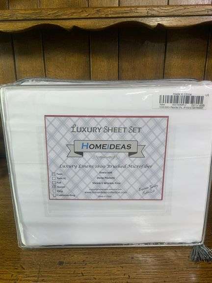 Home Ideas Luxery Linens 1800 Thread Count Brushed Microfiber Queen Size