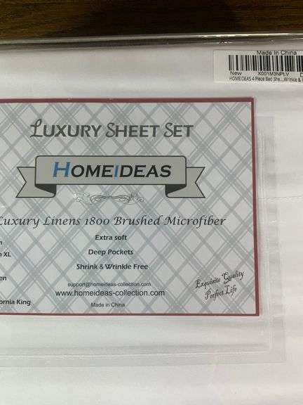 Home Ideas Luxery Linens 1800 Thread Count Brushed Microfiber Queen Size