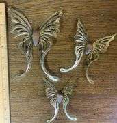 3 Midcentury Modern Wall Brass Butterflies