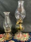 Two Antique Oil Lamps