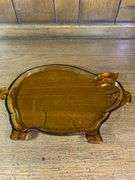 Vintage Tiara Amber Indian Glass,  Piggy Set