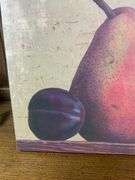 2ft’H x 18” Still life of fruit on Camvas & Two Artifical Fruit Branches