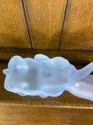 Blue & Pink Tiara Glass Elephants & a Hobnail Trinket Box