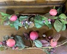 2ft’H x 18” Still life of fruit on Camvas & Two Artifical Fruit Branches