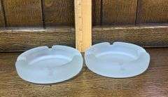 Blue & White Frosted Tiara Glass Lot