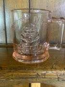 Vintage Pink Tiara Glass Childrens 3 piece Set, Kids Rocking Chair & Stuffed Bear Bunny Toy