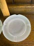 Blue & White Frosted Tiara Glass Lot