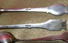 11 Sterling Silver Antique, Vintage Souvenir spoons, demitasse spoons and salt cellar spoons