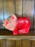 Two  Oversized Vintage Chalkware Piggy Banks