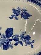 Antique Cauldon Ruskin Blue and White China platter serving plate