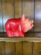 Two  Oversized Vintage Chalkware Piggy Banks