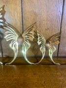 3 Midcentury Modern Wall Brass Butterflies
