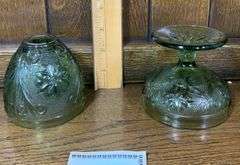 Green Tiara & Fenton Glass Lot
