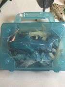 60+ Very Clean Plastic Sea Creatures & box of Sharks