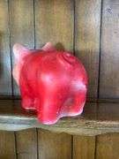 Two  Oversized Vintage Chalkware Piggy Banks