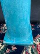 13” Multicolor Vase & 25” Large Blue Decorative Piece