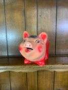 Two  Oversized Vintage Chalkware Piggy Banks