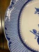 Antique Cauldon Ruskin Blue and White China platter serving plate
